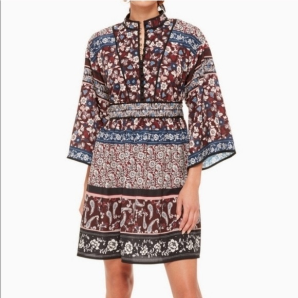 Kate Spade Patchwork Roseta Dress in Deep Russet - Picture 1 of 11